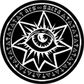 Ars Sacra sacred amulet featuring an all-seeing eye within a pentagram and ritual sigils, symbolizing protection, balance, and spiritual awareness.